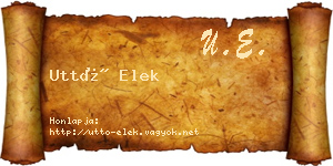 Uttó Elek névjegykártya